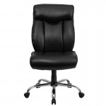 Big & Tall 400 lb. Rated Black LeatherSoft Executive Ergonomic Office Chair with Full Headrest