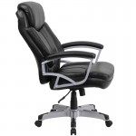 Big & Tall 500 lb. Rated Black LeatherSoft Executive Swivel Ergonomic Office Chair with Arms