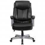 Big & Tall 500 lb. Rated Black LeatherSoft Executive Swivel Ergonomic Office Chair with Arms