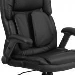 Extreme Comfort High Back Black LeatherSoft Executive Swivel Ergonomic Office Chair with Flip-Up Arms