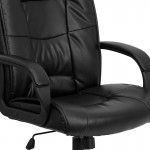 High Back Black LeatherSoft Executive Swivel Office Chair with Arms