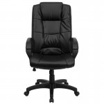 High Back Black LeatherSoft Executive Swivel Office Chair with Arms