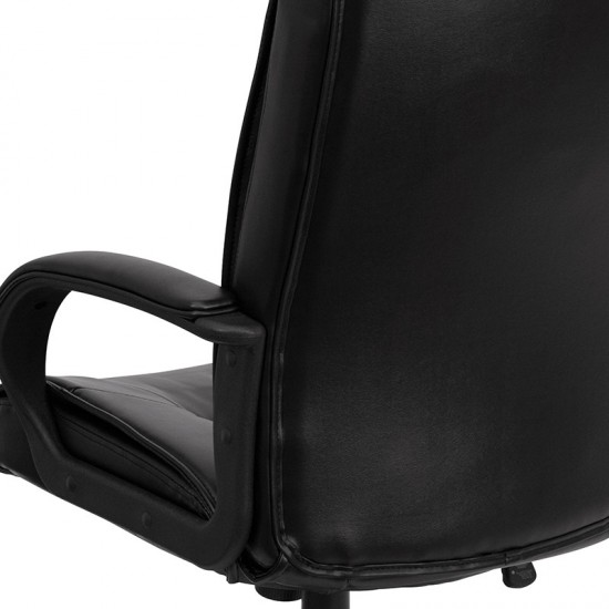 High Back Black LeatherSoft Executive Swivel Office Chair with Arms