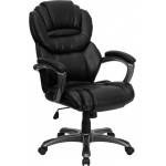 High Back Black LeatherSoft Executive Swivel Ergonomic Office Chair with Arms