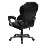 High Back Black LeatherSoft Executive Swivel Ergonomic Office Chair with Arms