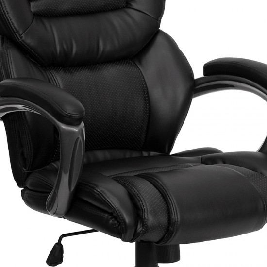 High Back Black LeatherSoft Executive Swivel Ergonomic Office Chair with Arms