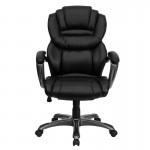 High Back Black LeatherSoft Executive Swivel Ergonomic Office Chair with Arms