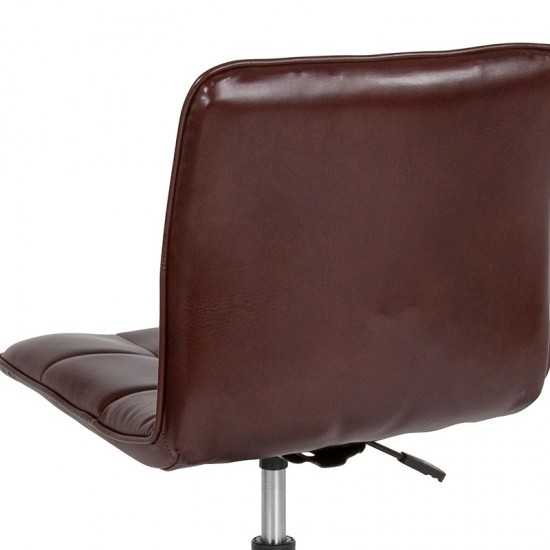 Sorrento Home and Office Task Chair in Brown LeatherSoft