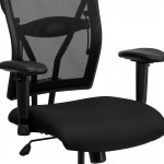 Big & Tall 400 lb. Rated Black Mesh Executive Swivel Ergonomic Office Chair with Adjustable Arms