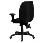 High Back Black Fabric Multifunction Ergonomic Executive Swivel Office Chair with Adjustable Arms