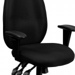 High Back Black Fabric Multifunction Ergonomic Executive Swivel Office Chair with Adjustable Arms