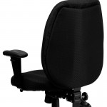 High Back Black Fabric Multifunction Ergonomic Executive Swivel Office Chair with Adjustable Arms