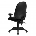 High Back Black Fabric Executive Swivel Ergonomic Office Chair with Adjustable Arms