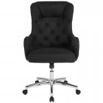 Chambord Home and Office Upholstered High Back Chair in Black Fabric