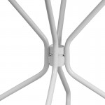 Commercial Grade 35.25" Round White Indoor-Outdoor Steel Patio Table