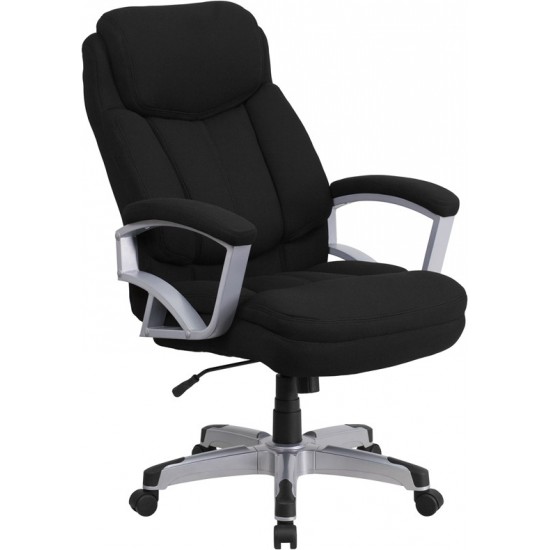 Big & Tall 500 lb. Rated Black Fabric Executive Swivel Ergonomic Office Chair with Arms