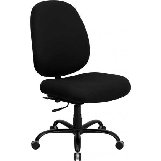 Big & Tall 400 lb. Rated Black Fabric Executive Swivel Ergonomic Office Chair with Adjustable Back