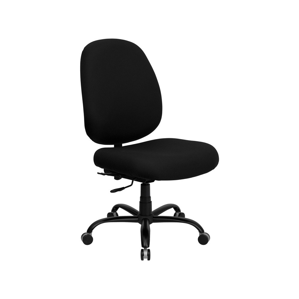 Big & Tall 400 lb. Rated Black Fabric Executive Swivel Ergonomic Office Chair with Adjustable Back