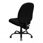 Big & Tall 400 lb. Rated Black Fabric Executive Swivel Ergonomic Office Chair with Adjustable Back