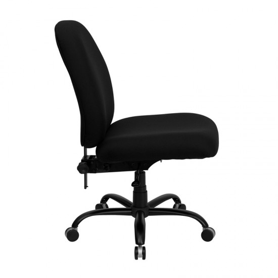 Big & Tall 400 lb. Rated Black Fabric Executive Swivel Ergonomic Office Chair with Adjustable Back