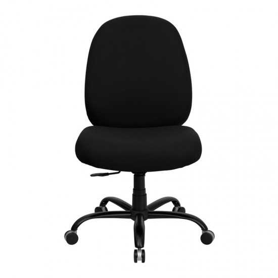 Big & Tall 400 lb. Rated Black Fabric Executive Swivel Ergonomic Office Chair with Adjustable Back