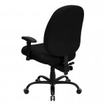 Big & Tall 400 lb. Rated Black Fabric Executive Ergonomic Office Chair with Adjustable Back and Arms