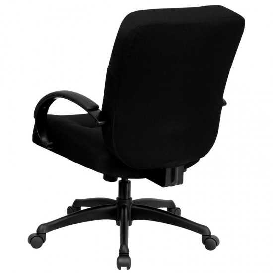 Big & Tall 400 lb. Rated Black Fabric Executive Swivel Ergonomic Office Chair with Arms