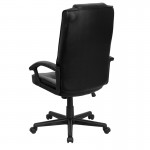 High Back Black LeatherSoft Executive Swivel Office Chair with Arms