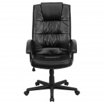 High Back Black LeatherSoft Executive Swivel Office Chair with Arms