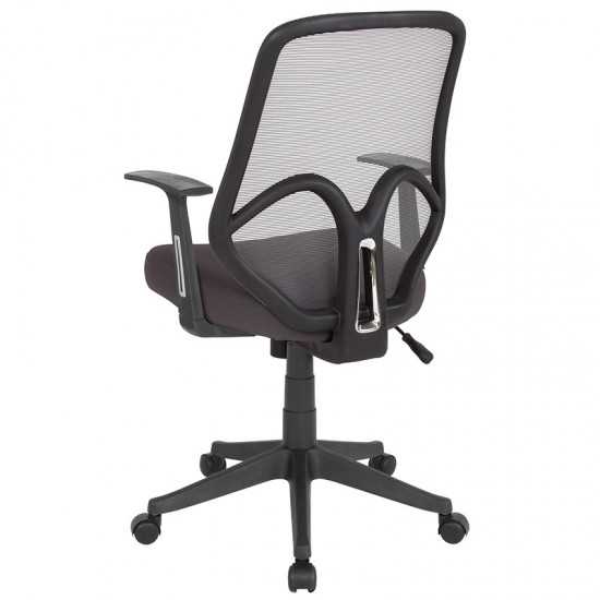 Salerno Series High Back Dark Gray Mesh Office Chair with Arms