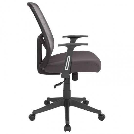 Salerno Series High Back Dark Gray Mesh Office Chair with Arms