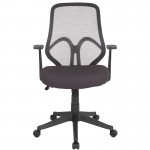 Salerno Series High Back Dark Gray Mesh Office Chair with Arms