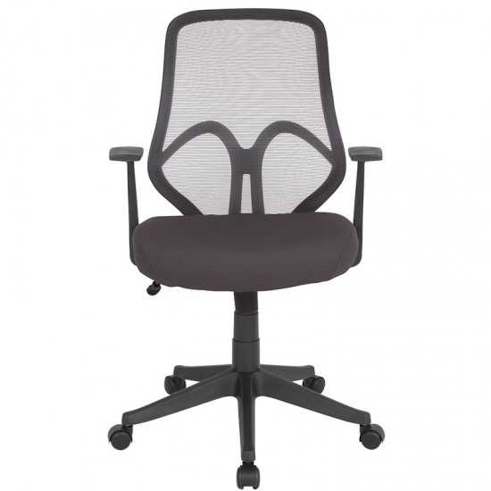 Salerno Series High Back Dark Gray Mesh Office Chair with Arms