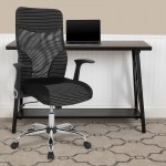 Milford High Back Ergonomic Office Chair with Contemporary Mesh Design in Black and White