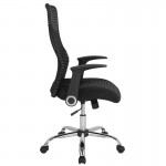 Milford High Back Ergonomic Office Chair with Contemporary Mesh Design in Black and White