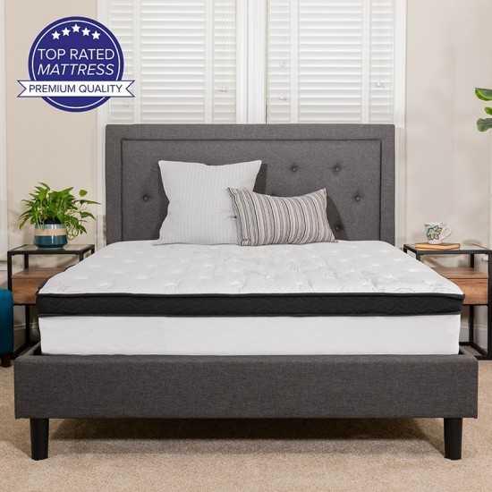 Capri Comfortable Sleep 12 Inch CertiPUR-US Certified Memory Foam & Pocket Spring Mattress, King Mattress in a Box