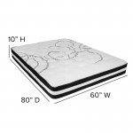 Capri Comfortable Sleep Queen 10 Inch CertiPUR-US Certified Foam Pocket Spring Mattress & 2 inch Gel Memory Foam Topper Bundl