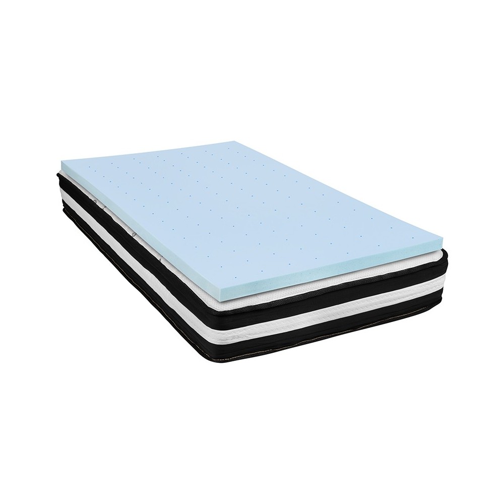 Capri Comfortable Sleep Twin 10 Inch CertiPUR-US Certified Foam Pocket Spring Mattress & 3 inch Gel Memory Foam Topper Bundle Capri Comfortable Sleep Twin 10 Inch CertiPUR-US Certified Foam Pocket Spring Mattress & 3 inch Gel Memory Foam Topper Bundle