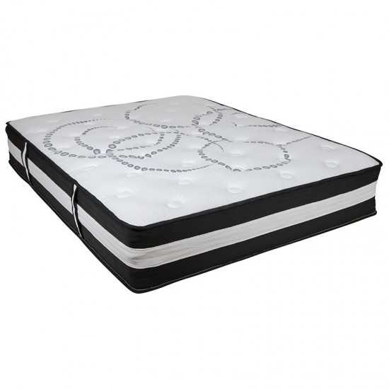 Capri Comfortable Sleep 12 Inch CertiPUR-US Certified Foam and Pocket Spring Mattress, Full Mattress in a Box