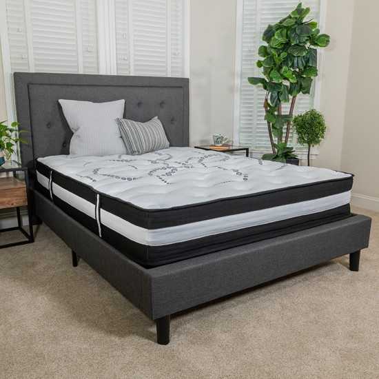 Capri Comfortable Sleep 12 Inch CertiPUR-US Certified Foam and Pocket Spring Mattress, Full Mattress in a Box
