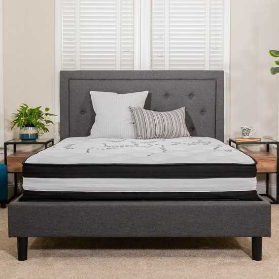 Capri Comfortable Sleep 10 Inch CertiPUR-US Certified Foam and Pocket Spring Mattress, Full Mattress in a Box