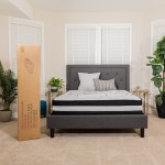 Capri Comfortable Sleep 10 Inch CertiPUR-US Certified Foam and Pocket Spring Mattress, King Mattress in a Box