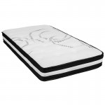 Capri Comfortable Sleep 10 Inch CertiPUR-US Certified Foam and Pocket Spring Mattress, Twin Mattress in a Box