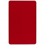 Mobile 36''W x 72''L Rectangular Red Thermal Laminate Activity Table - Height Adjustable Short Legs