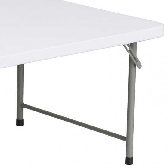 4.93-Foot Kid's Granite White Plastic Folding Table