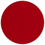 Mobile 60'' Round Red Thermal Laminate Activity Table - Height Adjustable Short Legs