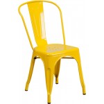 Commercial Grade Yellow Metal Indoor-Outdoor Stackable Chair