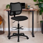 Mid-Back Black Mesh Drafting Chair