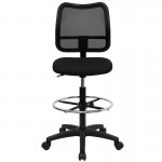 Mid-Back Black Mesh Drafting Chair