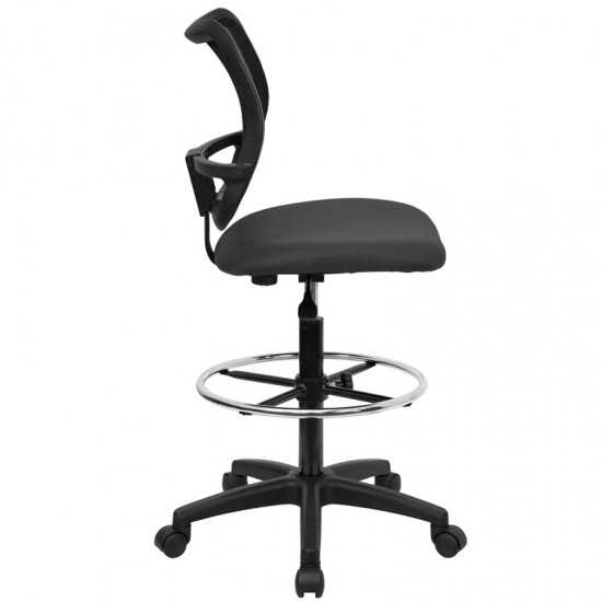 Mid-Back Gray Mesh Drafting Chair